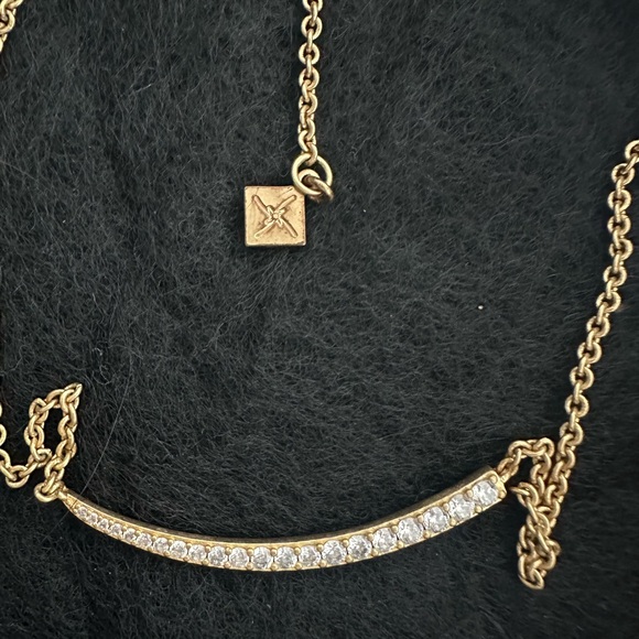 Jewelry - Gold Bar Crystal Necklace - Brand Not Identified